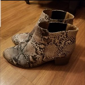 Snakeskin Ankle Boots Size 9